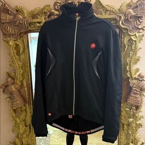 Castelli Black Cycling Jacket with Red Logo